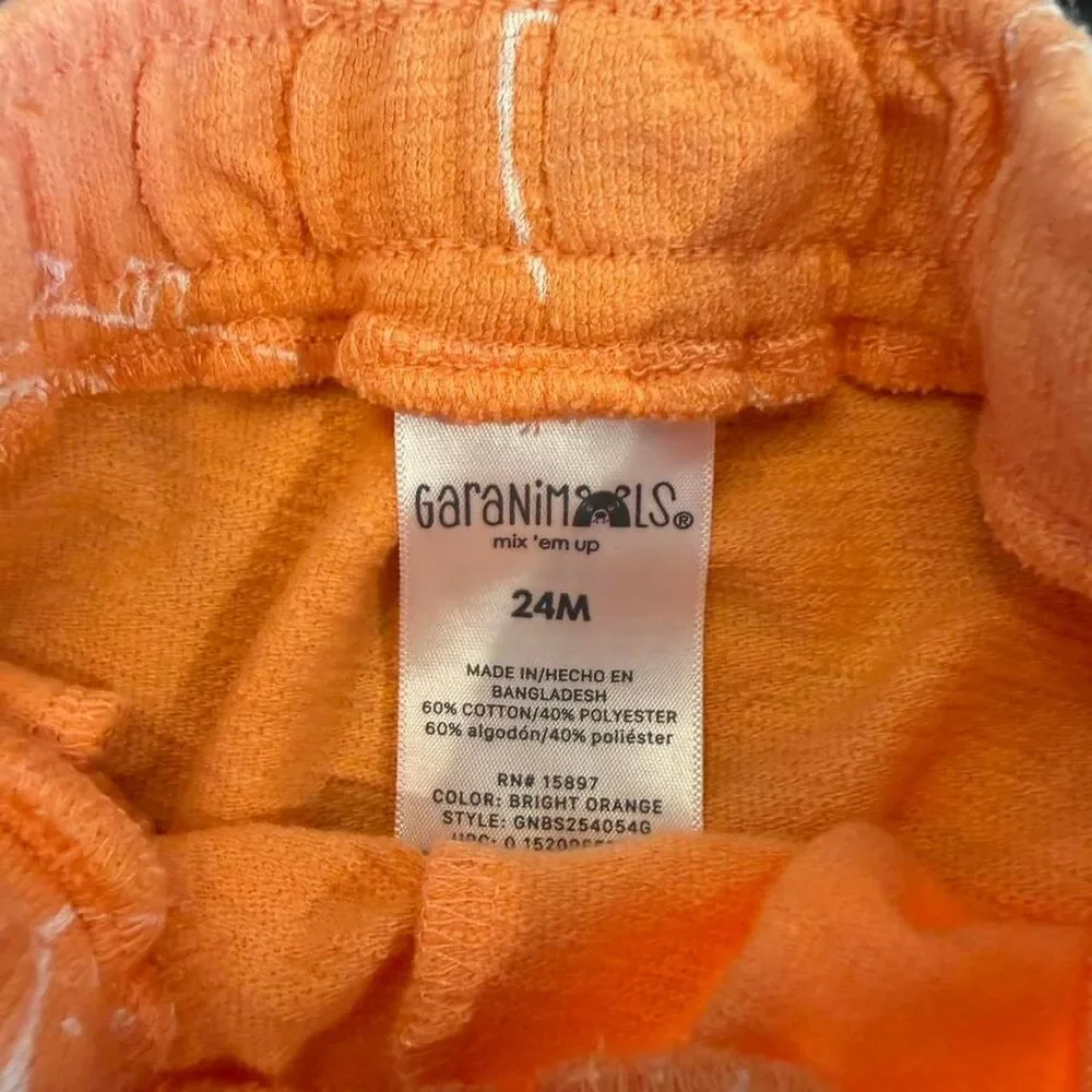 Toddler 24M Orange Terry Cloth Summer/Vacation Outfit Pineapples & Alligators‎